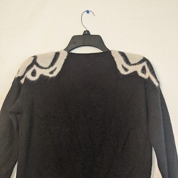 H & M Black and White Sweater or Tunic Top Sz 2 - Picture 3 of 9
